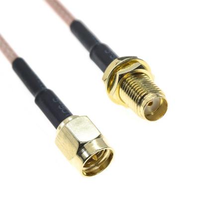 RG316 RG174 Cable SMA Male To RP-SMA Female Nut Bulkhead Extension Coax Jumper Pigtail